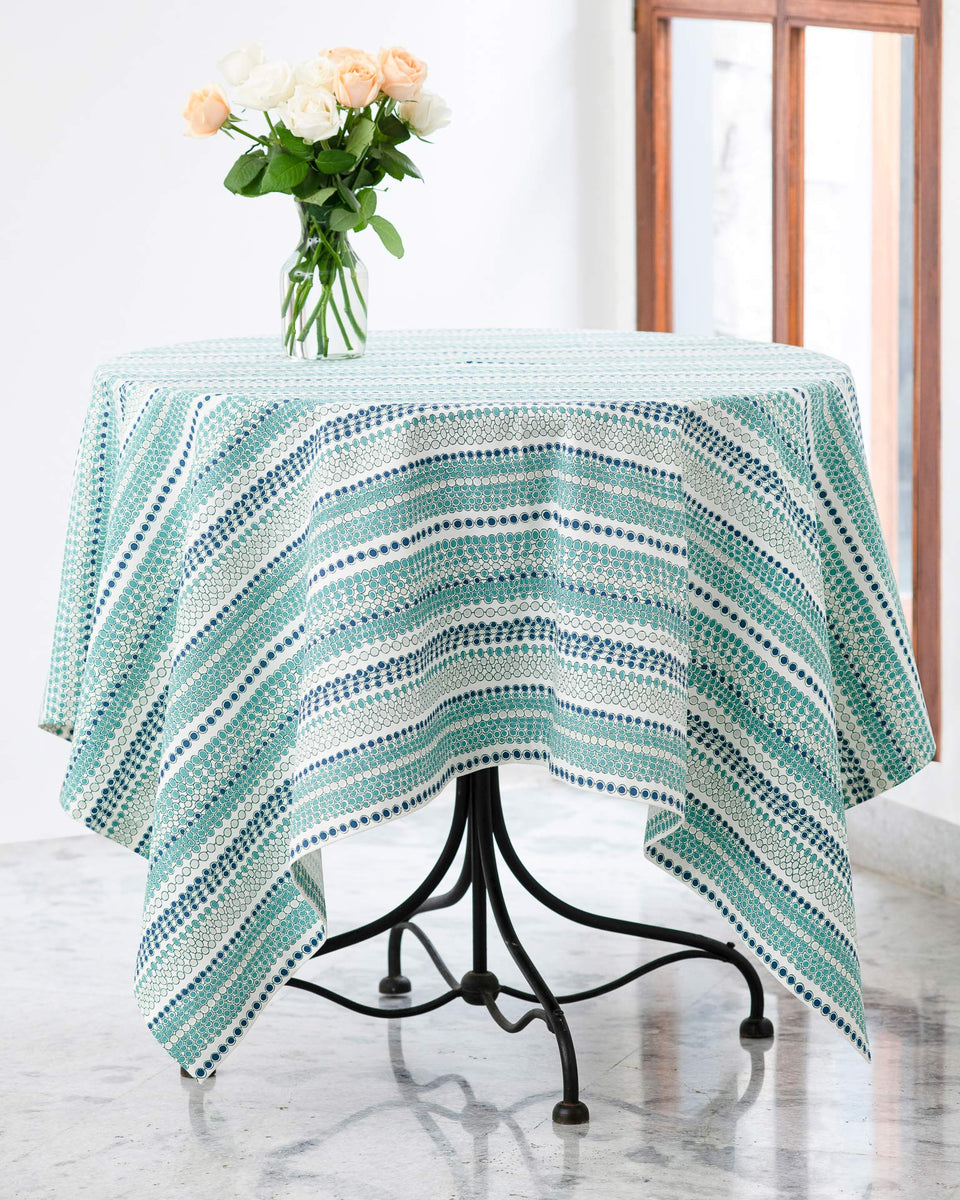 Aqua Rasa Rasa Aqua Pearl Strings Table Cover – Rasa Jaipur